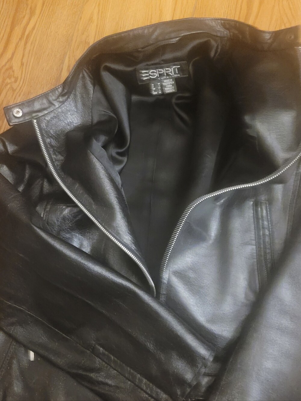 Esprit Men's Black Bomber Jacket with Zip Pockets